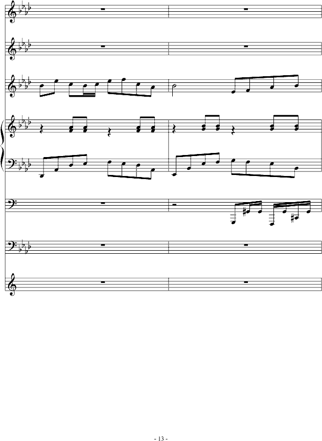 钢琴三行简谱_三行情书钢琴简谱