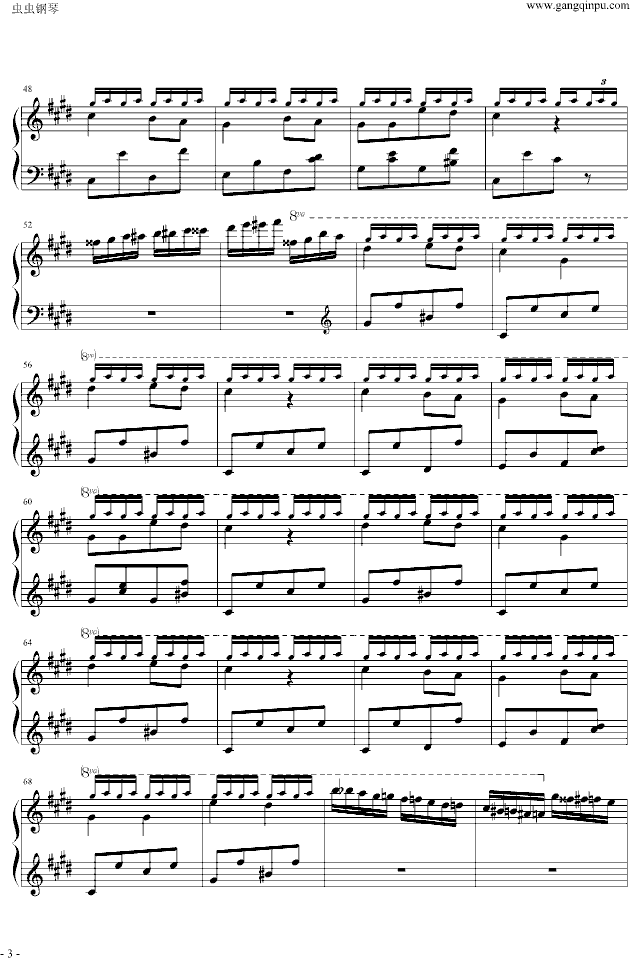 吉他夜莺曲谱_夜莺在歌唱钢琴曲谱(2)