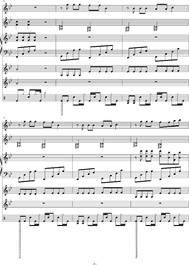 恐怖音乐简谱(2)
