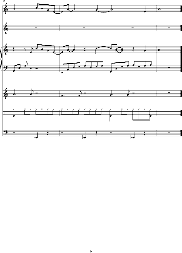 Farewell简谱_儿歌简谱