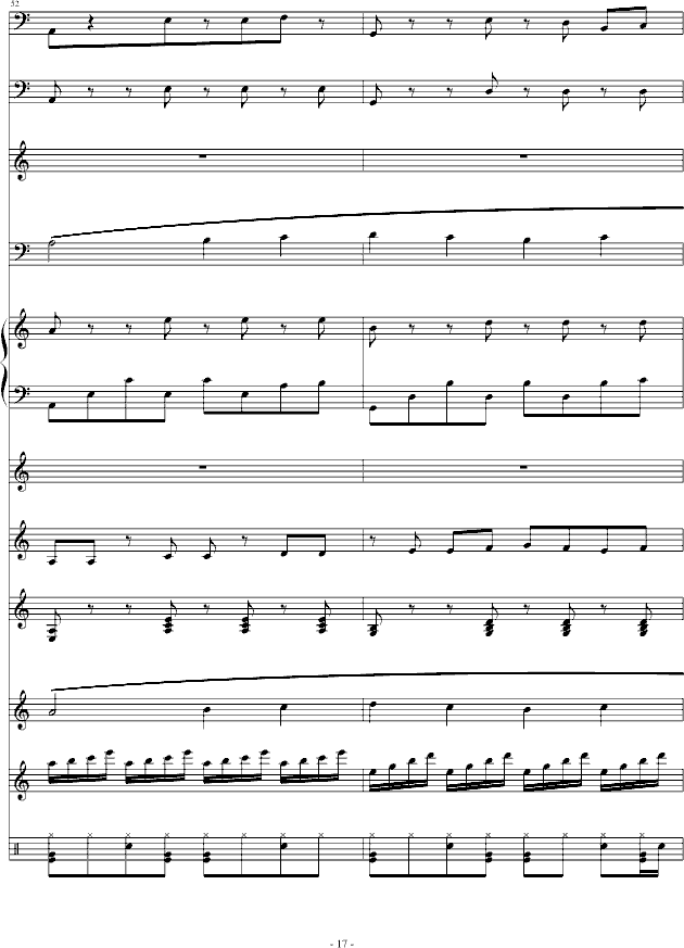 钟c调简谱_反方向的钟简谱(3)