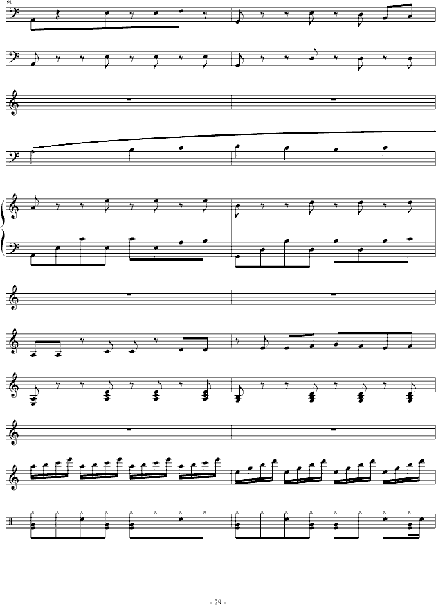 钟c调简谱_反方向的钟简谱(3)