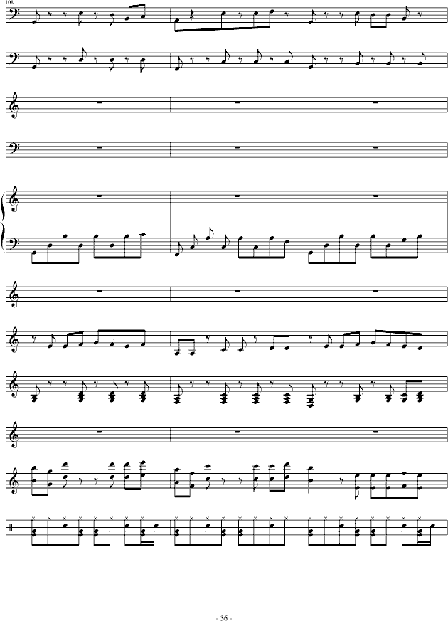 钟c调简谱_反方向的钟简谱(3)