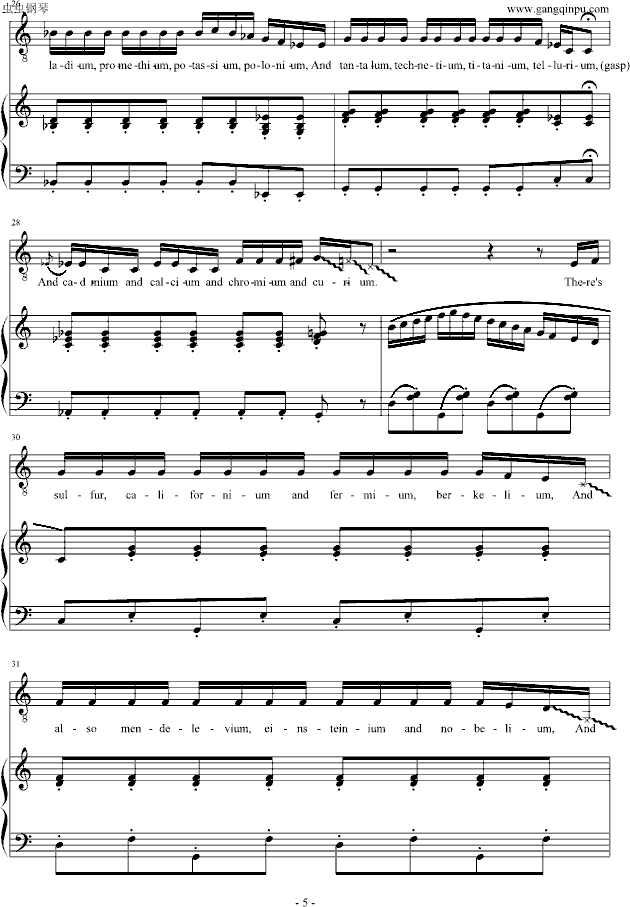 element钢琴曲谱_钢琴简单曲谱