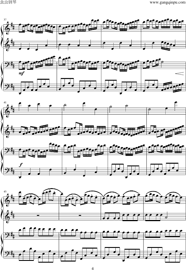 钢琴谱(钢琴曲)-帕赫贝尔-pachelbel-虫虫钢琴谱