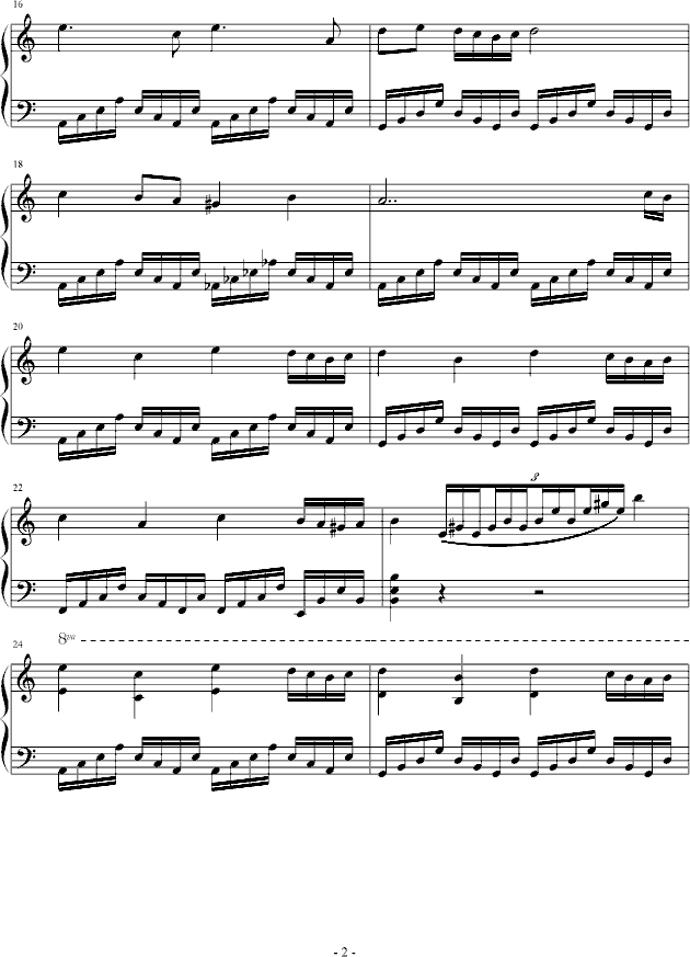 雨中钢琴曲谱_雨中印记钢琴五线谱(2)