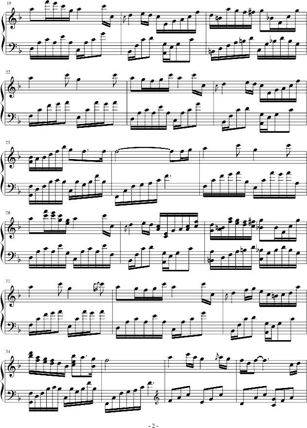 清新钢琴曲谱_清新唯美图片