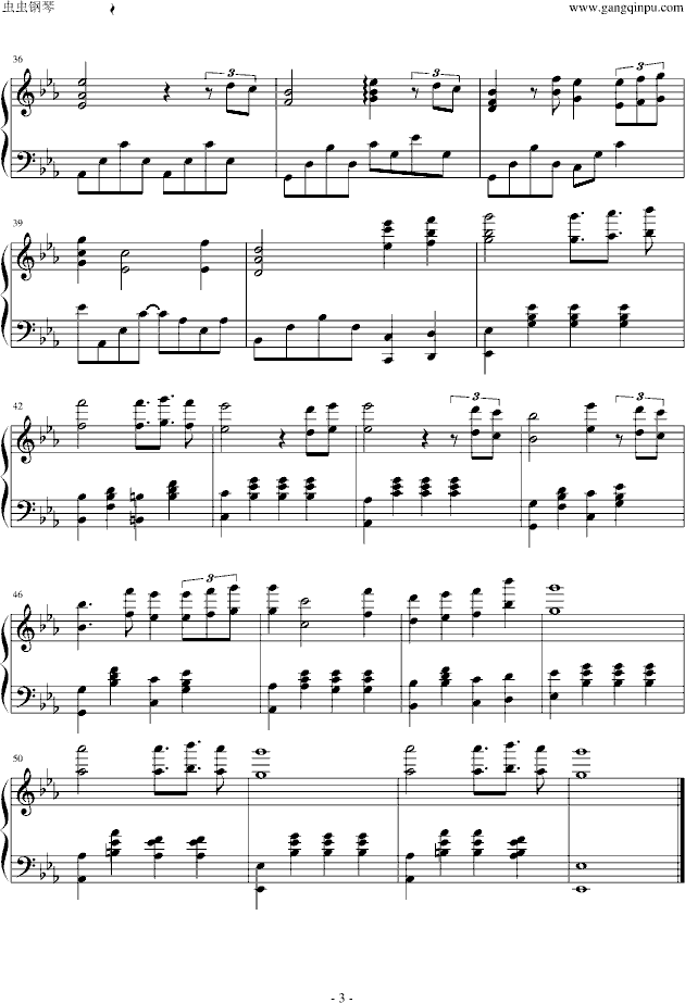 钢琴曲谱美少女_动漫美少女