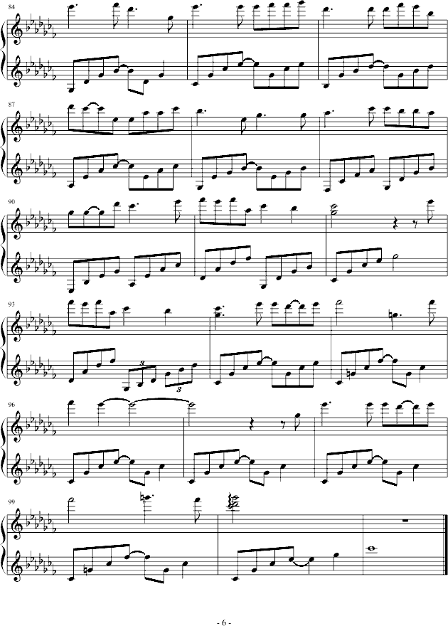 认真的雪钢琴谱简谱_雪之梦钢琴谱简谱