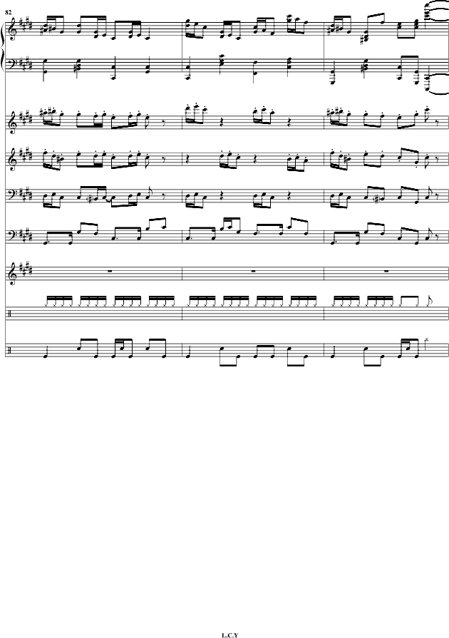 钢琴克罗地亚狂想曲谱_克罗地亚狂想曲谱简谱(5)