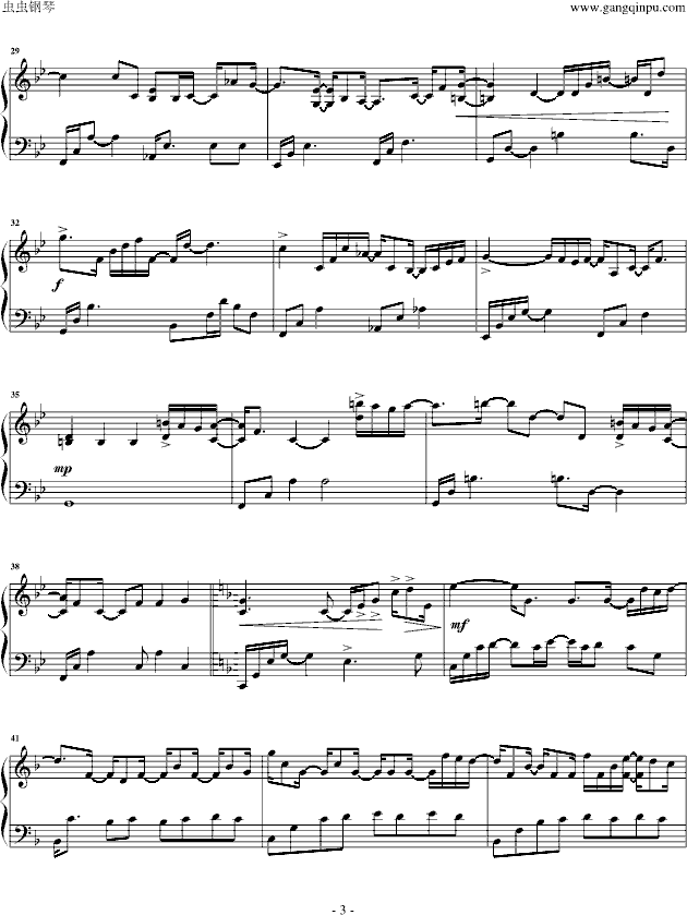 钢琴谱-serenade jim brickman