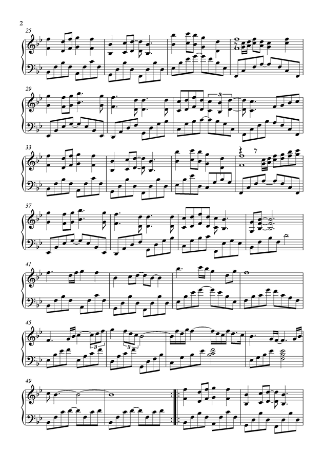 歌曲月光简谱_月光下的凤尾竹简谱(3)