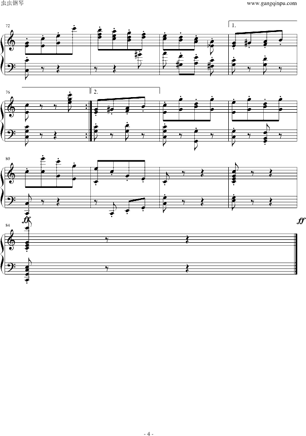 波尔卡舞曲谱子_森林波尔卡谱子(2)