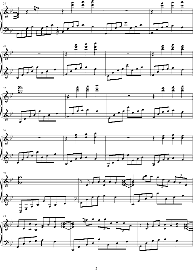 最后的旅行钢琴曲谱_最后的人钢琴简谱(5)