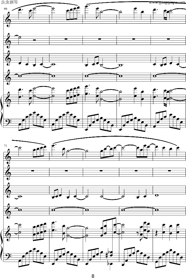 曲谱中斜N_钢琴简单曲谱