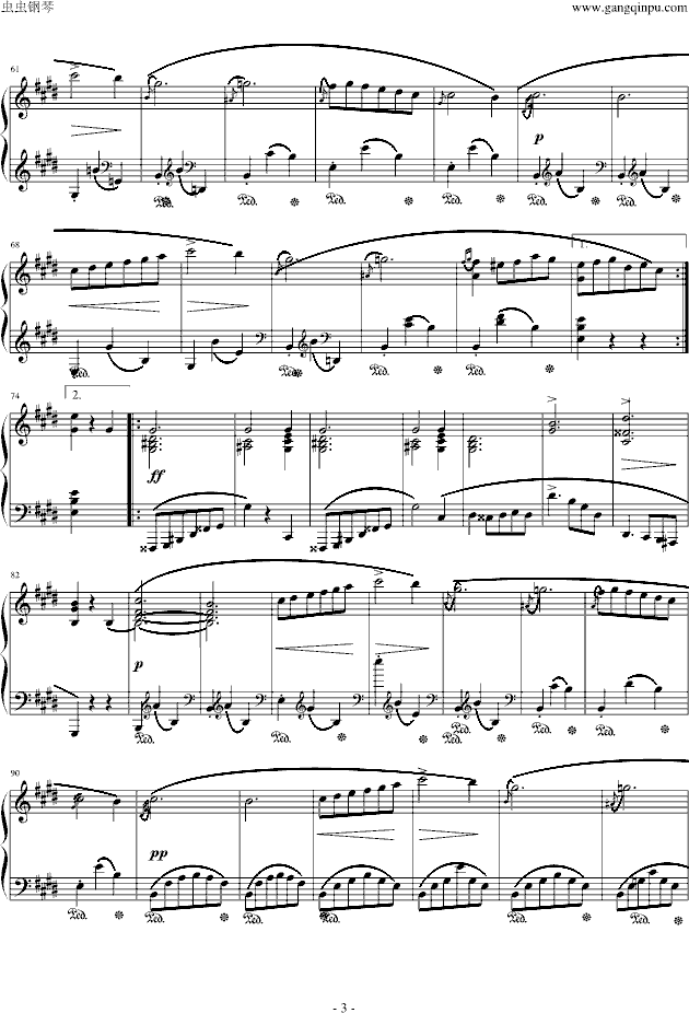 e小调圆舞曲,钢琴谱 capric