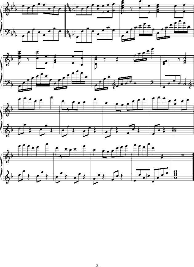伞下简谱_儿歌简谱