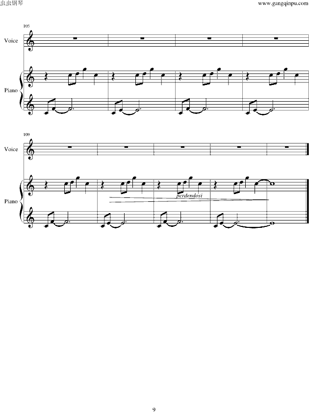 她说曲谱_陶笛曲谱12孔