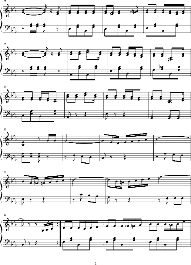 巡逻兵之歌曲谱_薇薇萤石眼之歌(2)