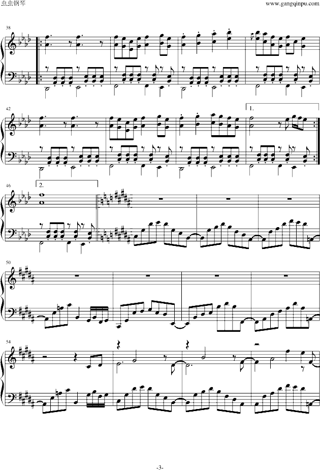 东方曲谱大全_初学者钢琴曲谱大全(3)