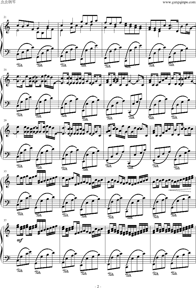 卡农曲谱二_卡农钢琴曲谱简谱(3)
