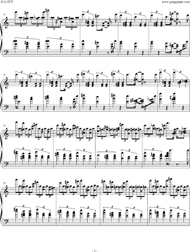 琴妖曲谱_拇指琴曲谱(2)