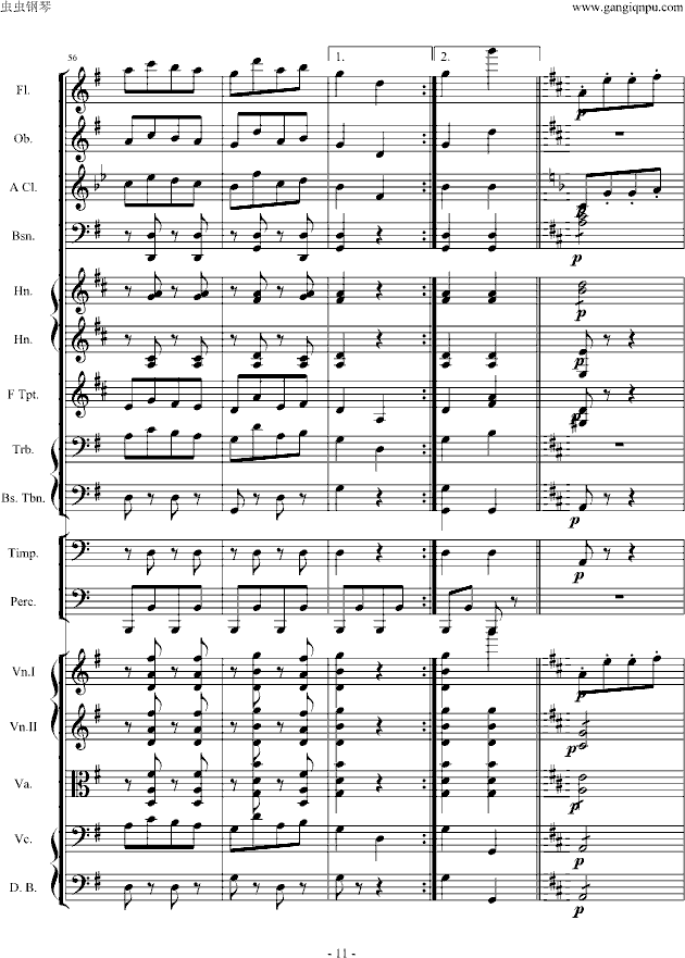 天堂与地狱序曲原版扒谱-钢琴谱(钢琴曲-奥芬巴赫-虫虫钢琴谱免费