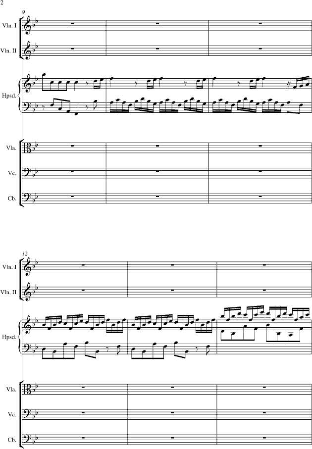 羽管键琴曲谱_陶笛曲谱12孔(3)