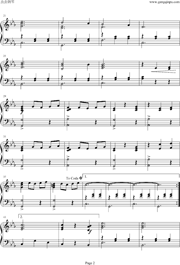 第二圆舞曲完整曲谱_第二圆舞曲主旋律曲谱(2)