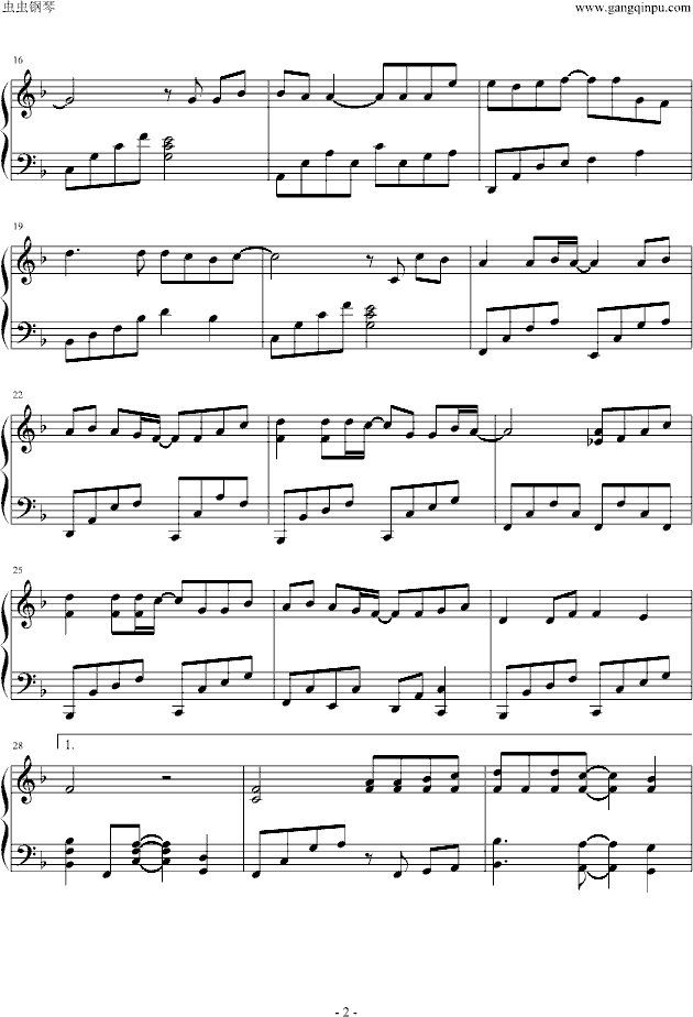 童话钢琴曲谱_童话钢琴简谱数字(2)