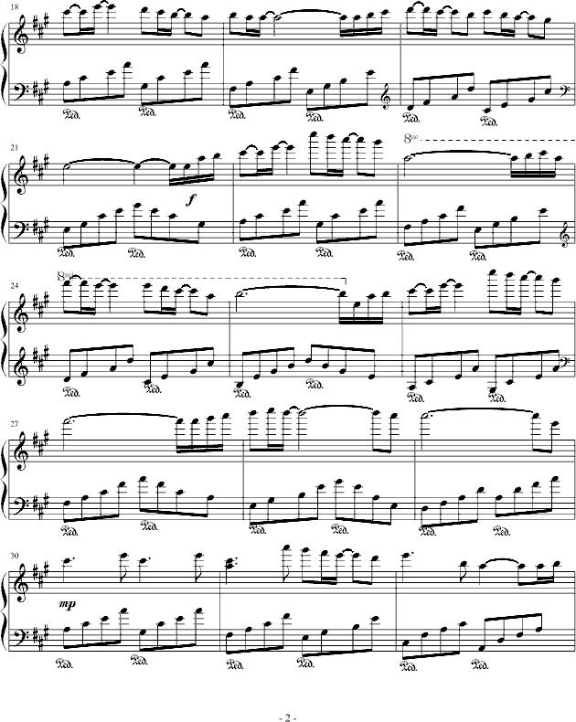 旋转的音乐盒,旋转的音乐盒钢琴谱,旋转的音乐盒a调谱