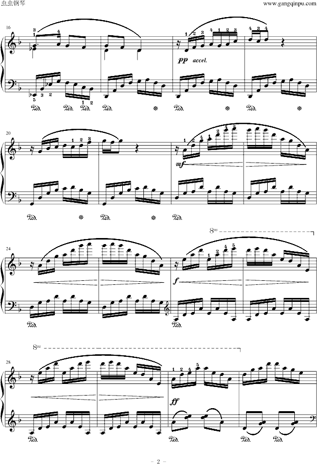 你的河钢琴曲谱_钢琴简单曲谱(2)