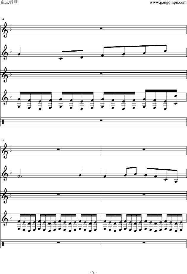 催眠曲纯音乐曲谱_陶笛曲谱12孔(4)
