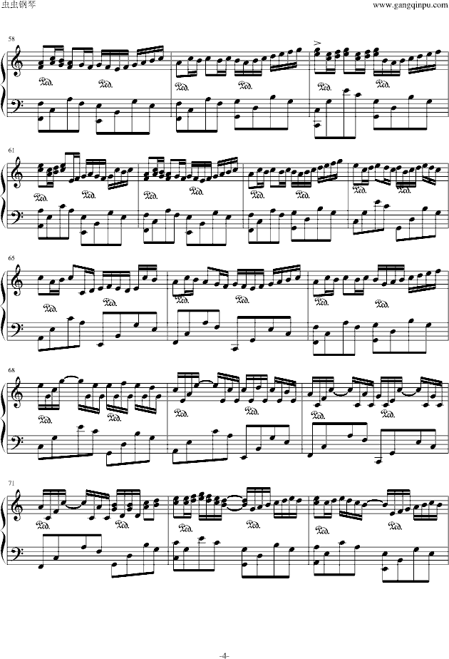 卡农变奏曲乔治温斯顿曲谱_乔治温斯顿