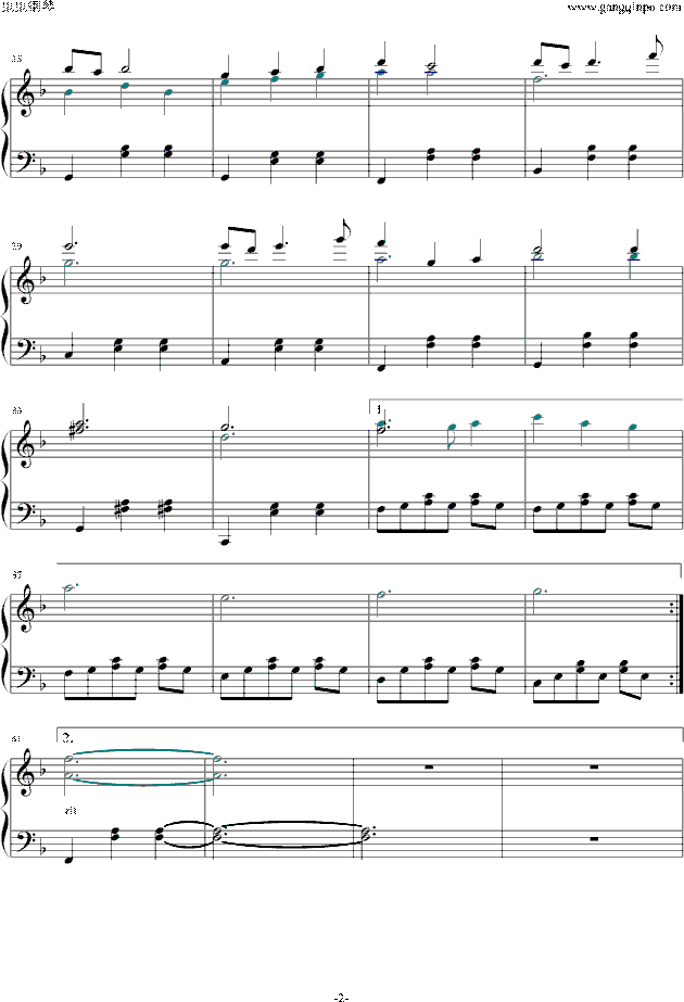 f的曲谱_f调笛子曲谱(2)