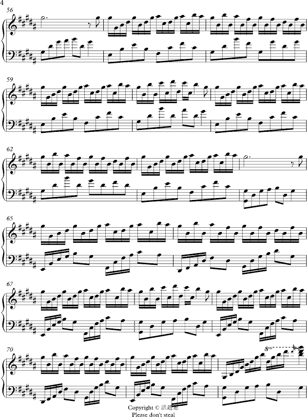 flower钢琴曲谱_钢琴简单曲谱(2)