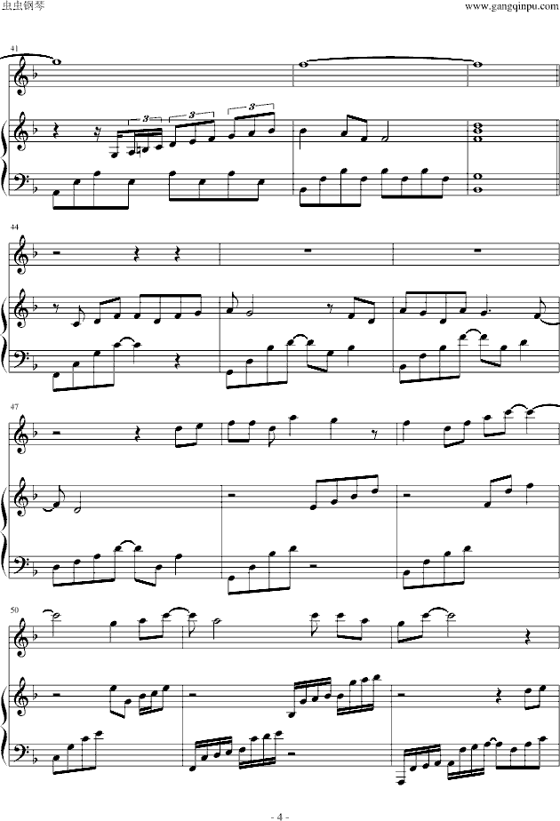 因为爱情曲谱_陶笛曲谱12孔