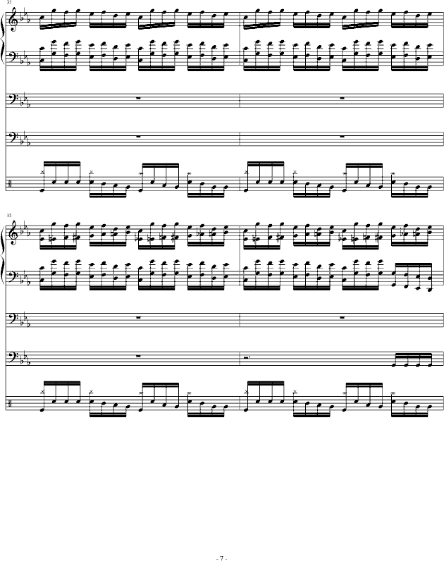 暴走钢琴曲谱_暴走钢琴数字简谱