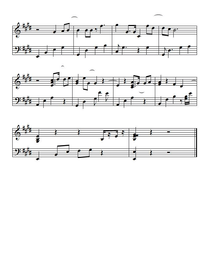 e调曲谱_笛子e调入门曲谱