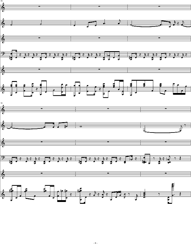 春的五线钢琴曲谱_钢琴五线曲谱(3)
