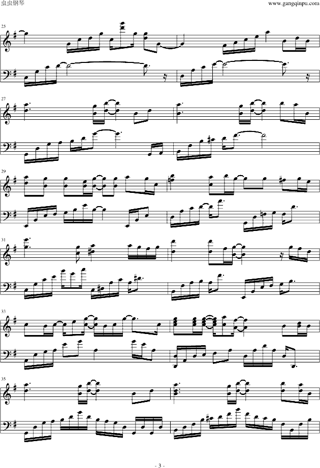 像风一样钢琴曲谱单以纯_像风一样钢琴简谱(3)