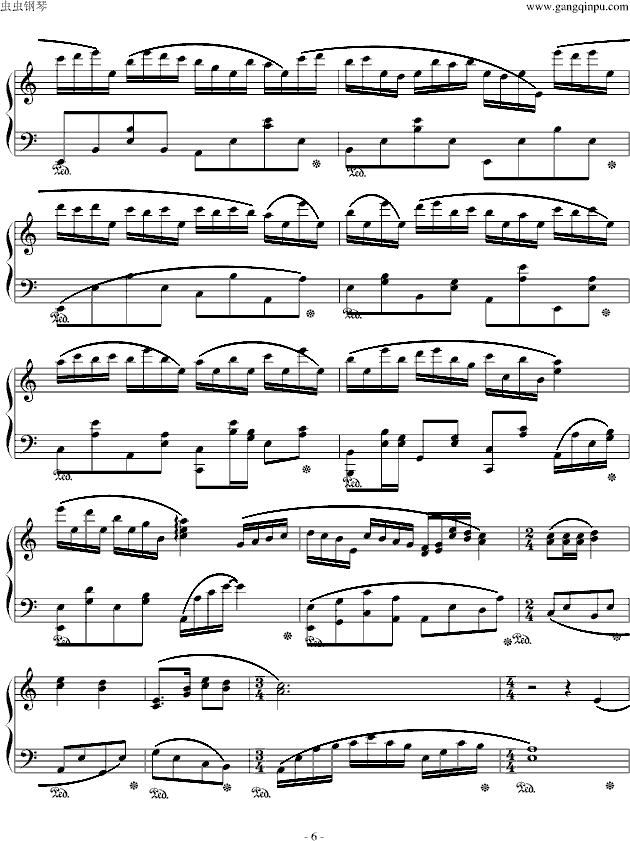 燃情岁月钢琴简谱_燃情岁月简谱c调