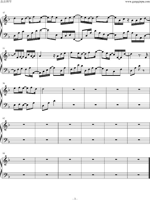 想某人钢琴曲谱_钢琴简单曲谱(2)