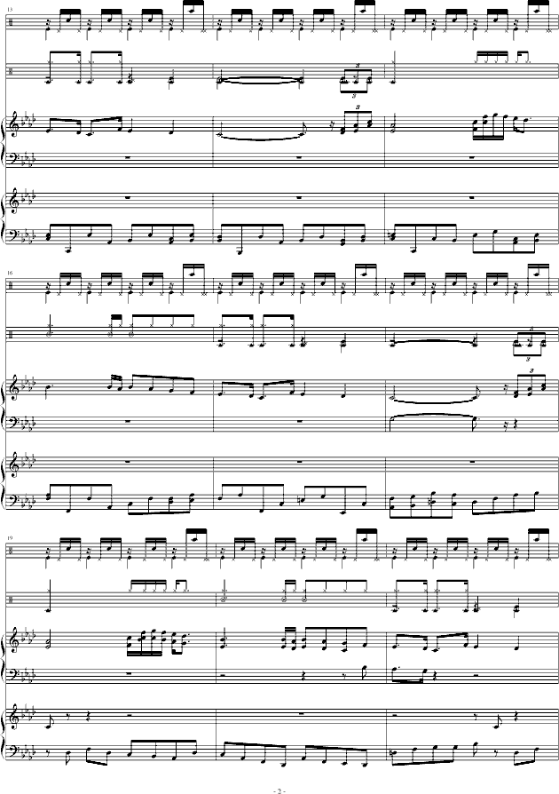 宣草花钢琴曲谱_萓草花钢琴曲谱(2)