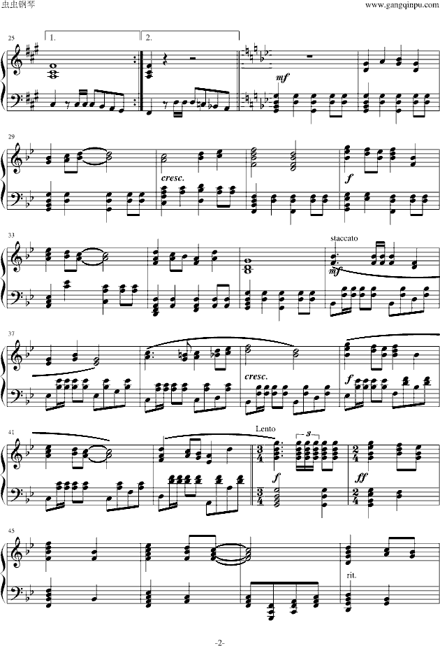 曲谱网红歌_红歌钢琴曲谱(3)
