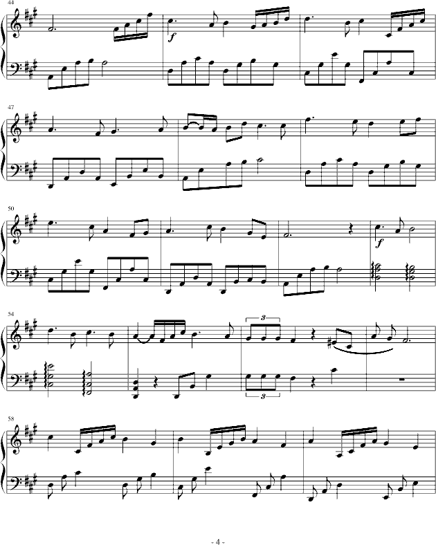 曾经曲谱完整版_梁祝钢琴曲完整版曲谱