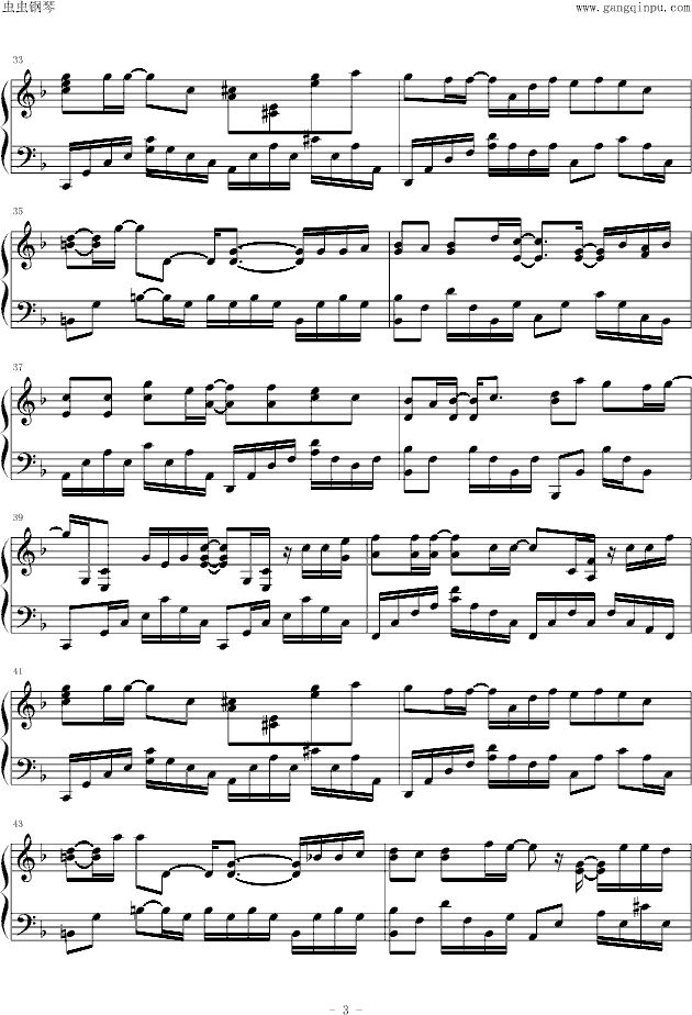 钢琴曲谱那些年_钢琴简单曲谱(3)