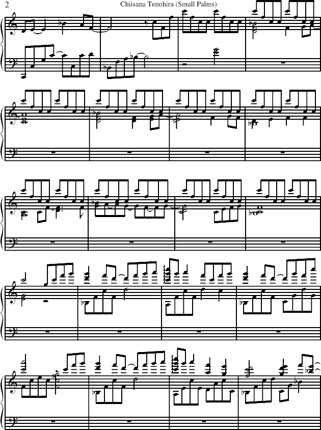 手心的温柔曲谱_手心的蔷薇曲谱