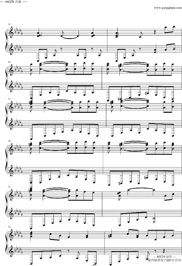 青空的曲谱_昨日青空钢琴曲谱(2)