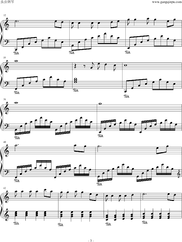 天鹅伴奏曲谱_湖上天鹅钢琴曲谱(3)